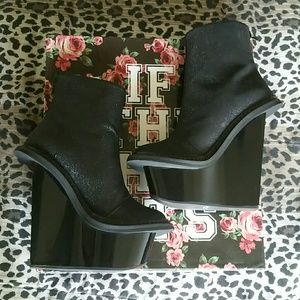 Jeffrey Campbell Glacier-D Trapdoor Wedge Booties